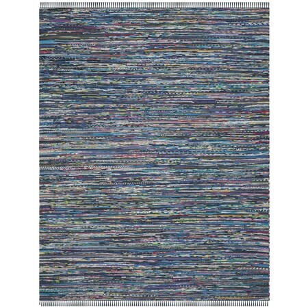 Safavieh 11 x 15 ft. Rag Hand Woven Rug, Large Rectangle - Ink and Multi Color RAR121C-1115